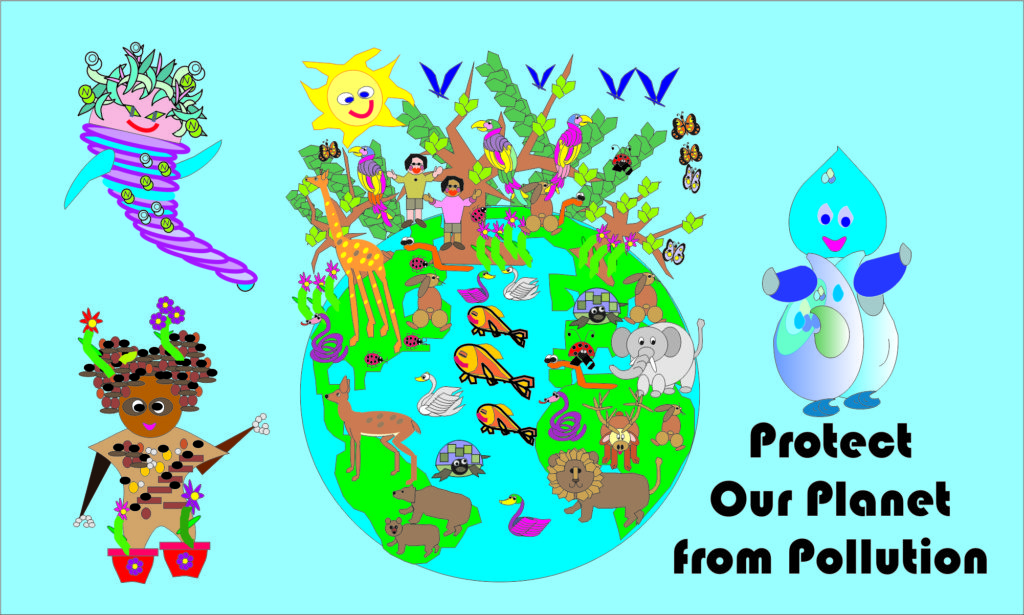Learn about Pollution Earth Kids Superheroes
