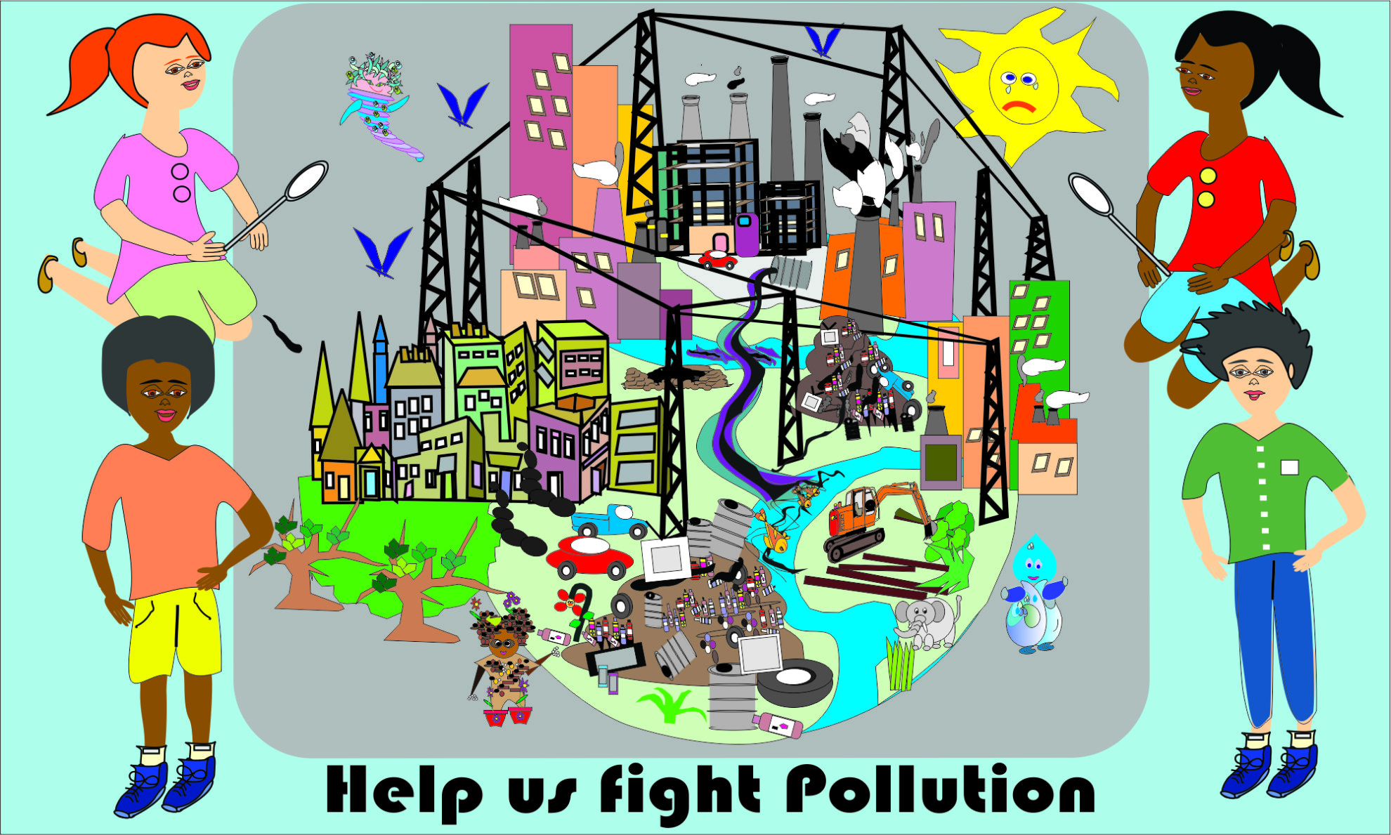 Pollution Detectives Learn about Pollution - Earth Kids Superheroes